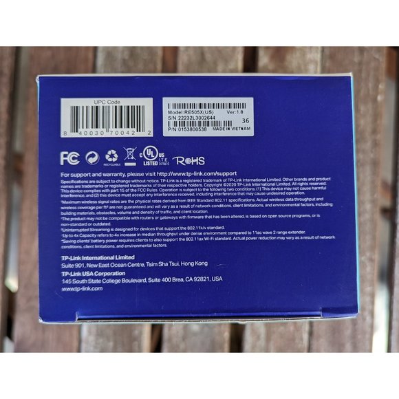 💜TP-Link AX1500 Wi-Fi 6 Range Extender (RE505X) - OneMesh Compatible - Picture 6 of 7